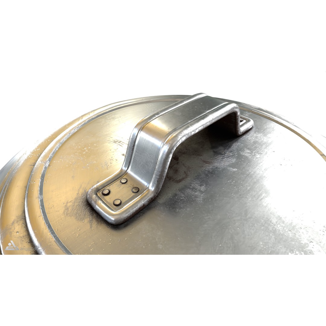 Rice Cooker 3D Model – Industrial Style Kitchen Gadget, FBX - View 9