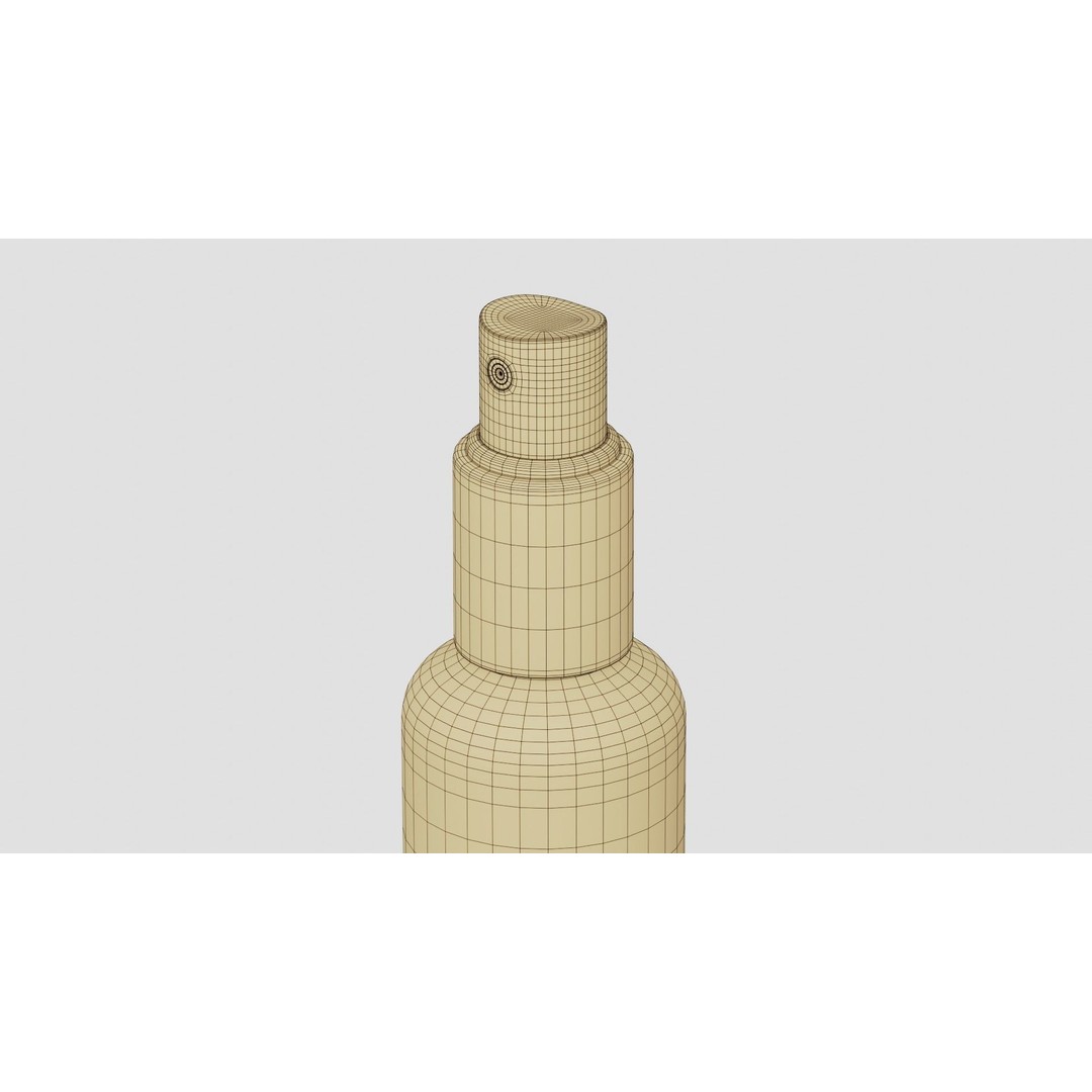 Black Spray Bottle 3D Model – PBR Textured, Blender & FBX Formats - View 12