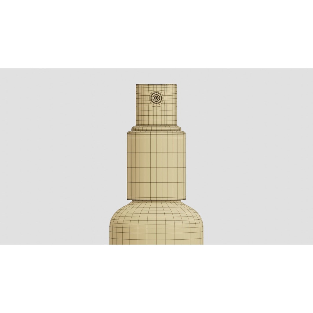 Black Spray Bottle 3D Model – PBR Textured, Blender & FBX Formats - View 9
