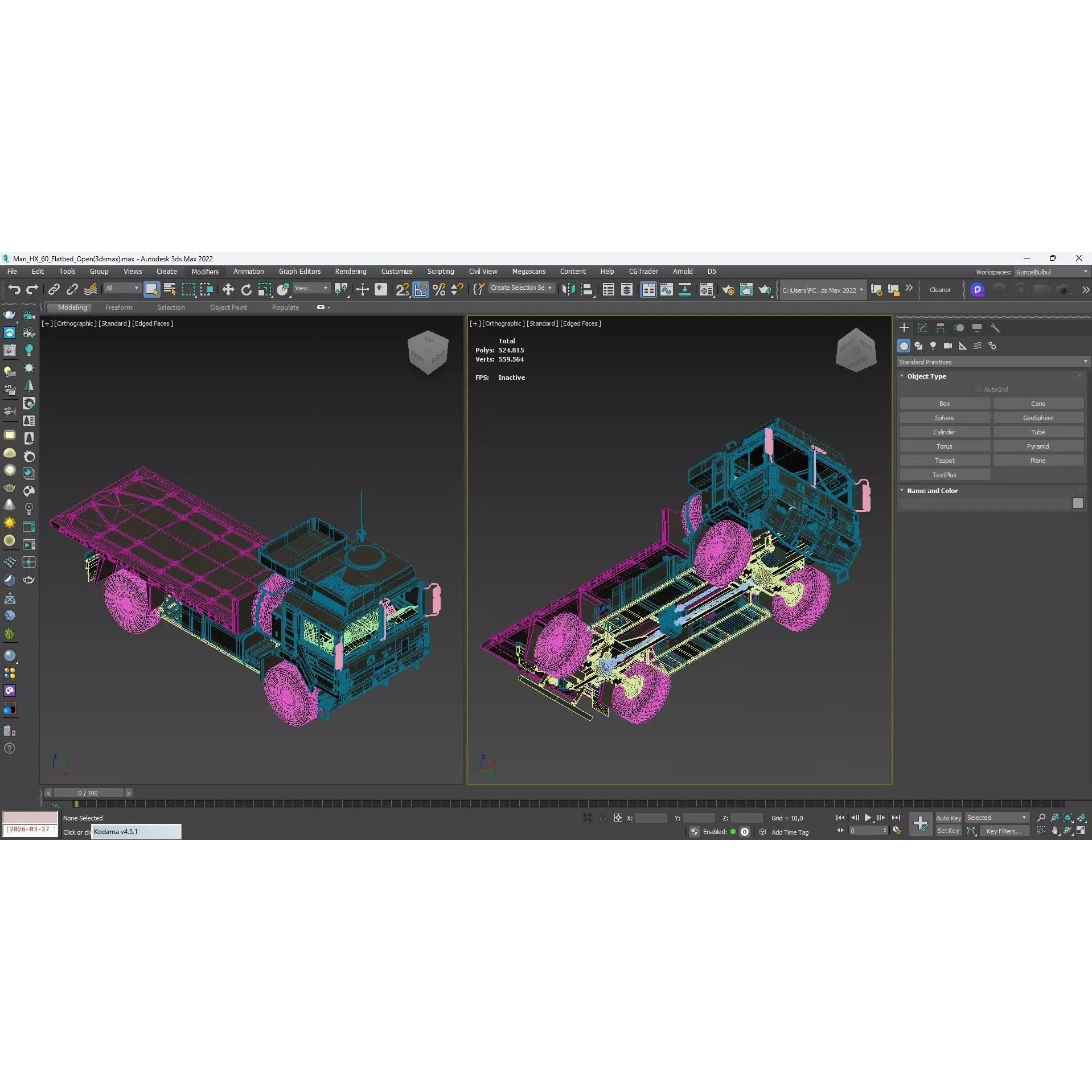 MAN HX60 4x4 Military Truck - Game-Ready 3D Model - View 30