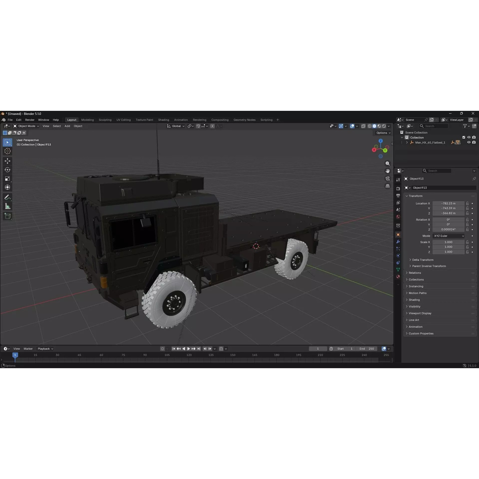 MAN HX60 4x4 Military Truck - Game-Ready 3D Model - View 32