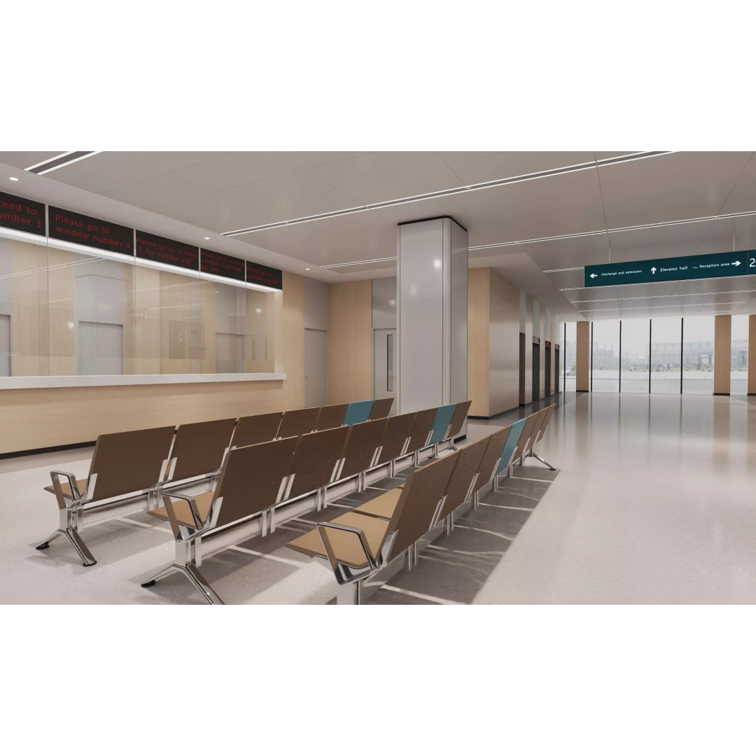 Hospital Lobby 3D Model – Modern Reception Area with PBR Textures, FBX - View 10