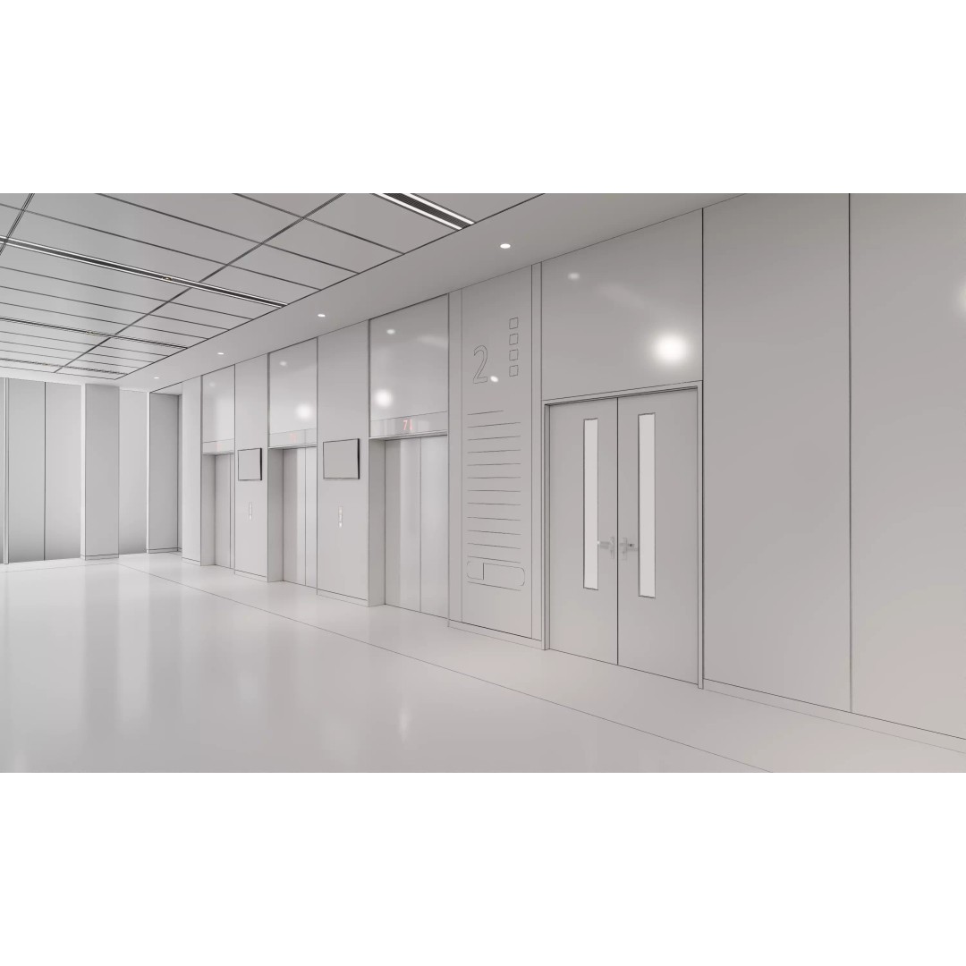 Hospital Lobby 3D Model – Modern Reception Area with PBR Textures, FBX - View 19