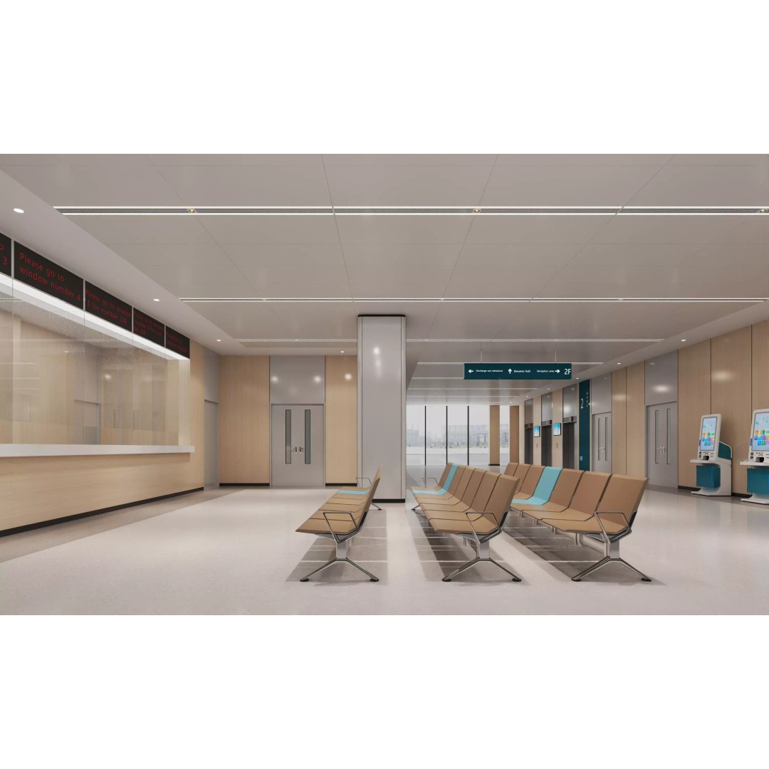 Hospital Lobby 3D Model – Modern Reception Area with PBR Textures, FBX - View 2