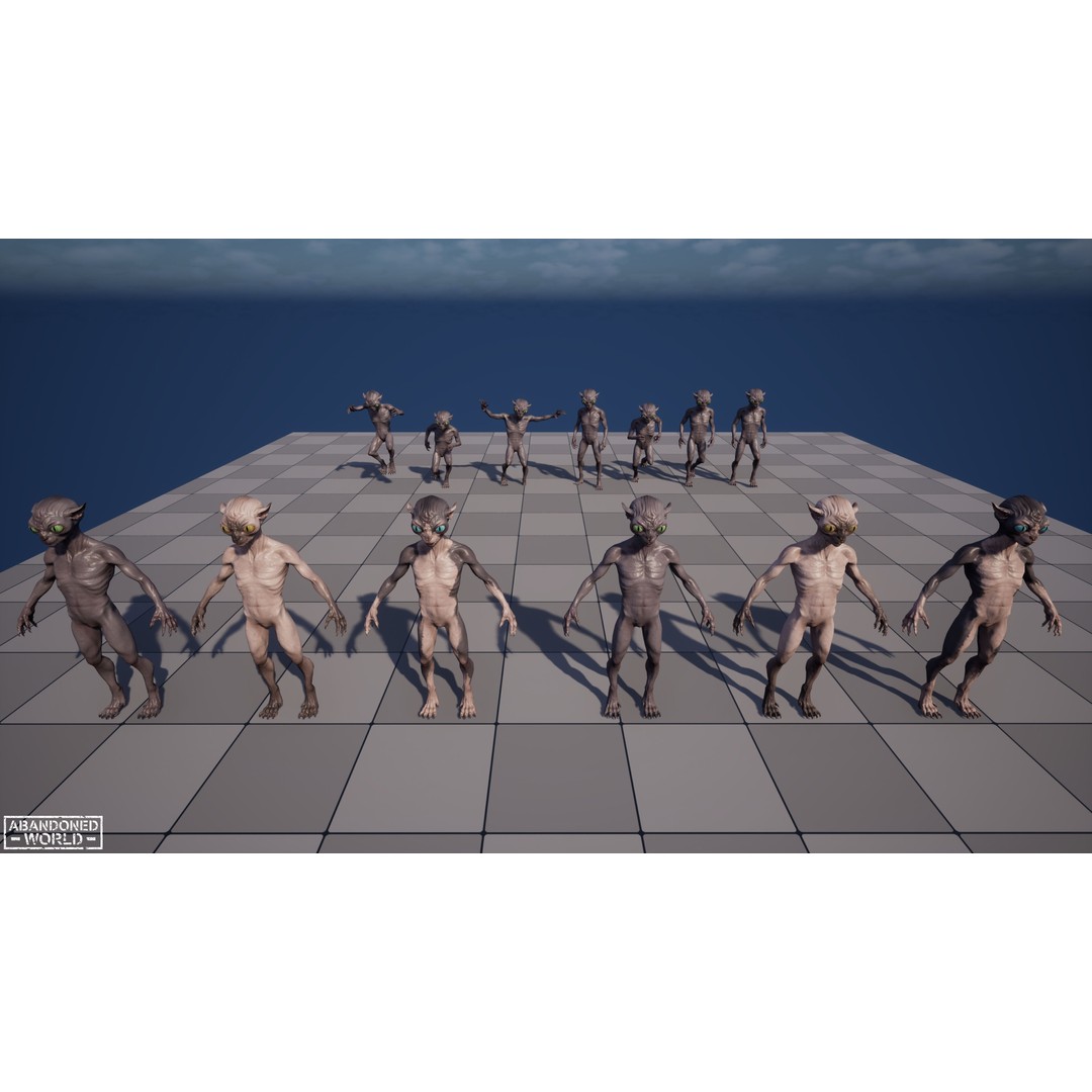 Alien Cat 3D Model – Low Poly Game Ready Character for Unity & Unreal Engine - View 12