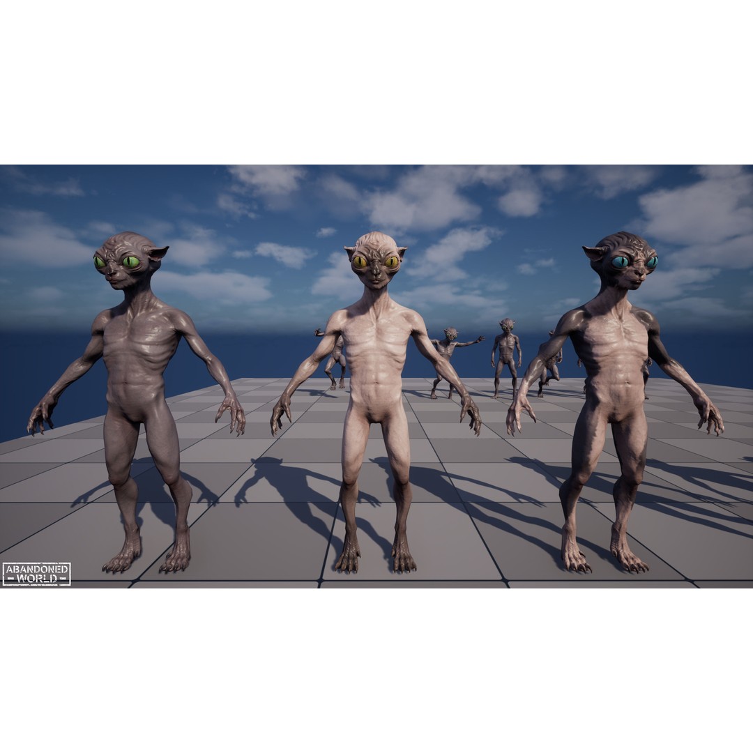 Alien Cat 3D Model – Low Poly Game Ready Character for Unity & Unreal Engine - View 13