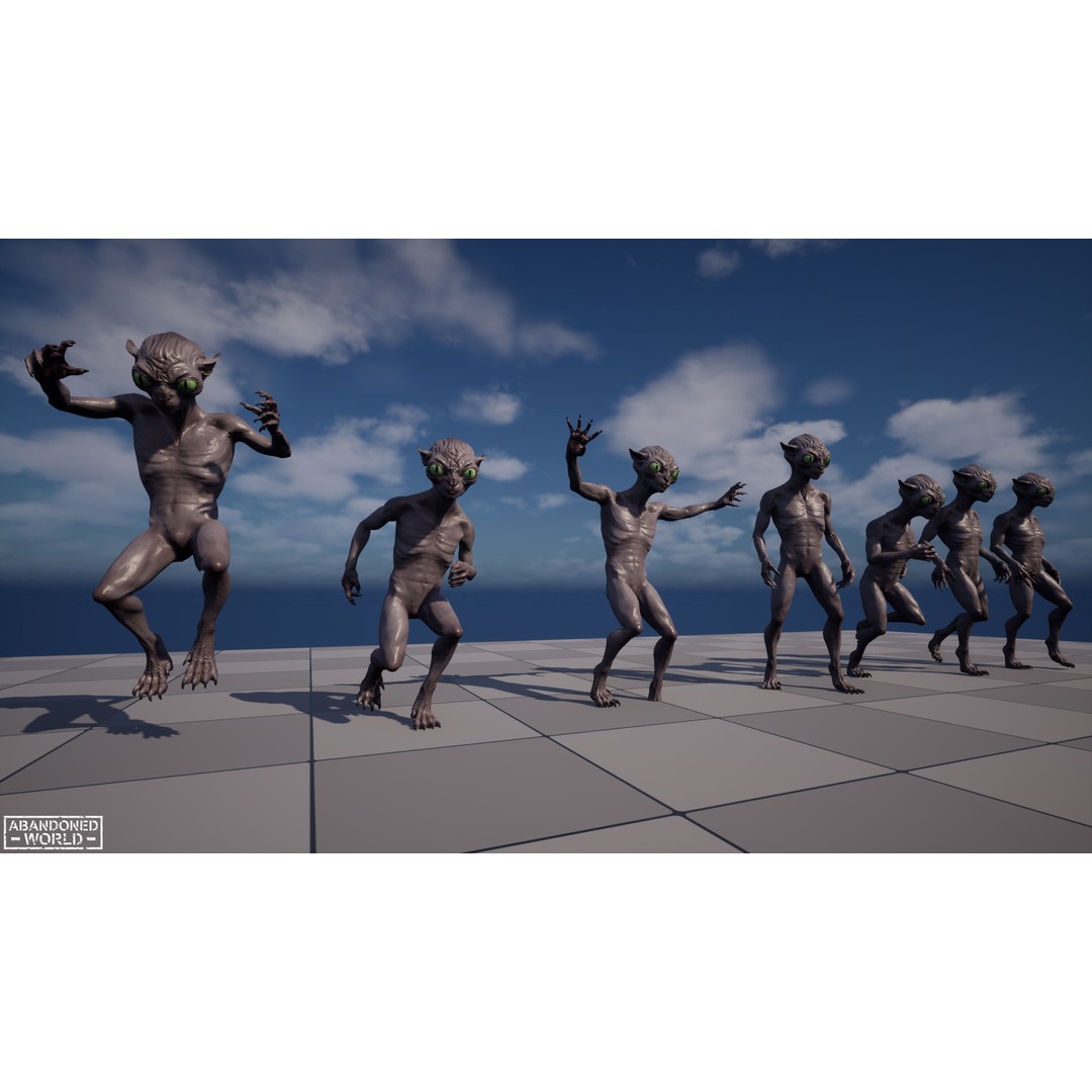Alien Cat 3D Model – Low Poly Game Ready Character for Unity & Unreal Engine - View 16