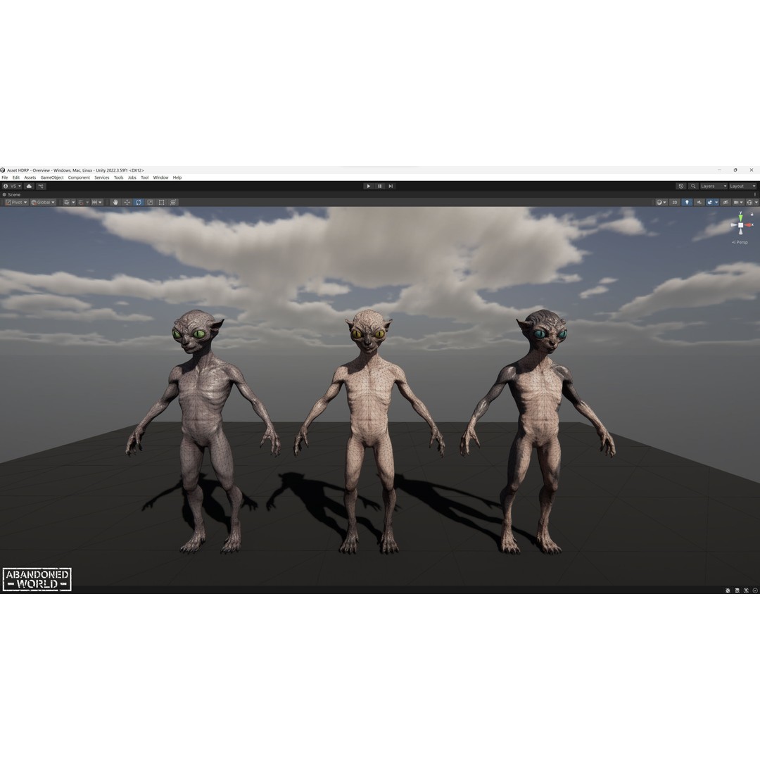 Alien Cat 3D Model – Low Poly Game Ready Character for Unity & Unreal Engine - View 19