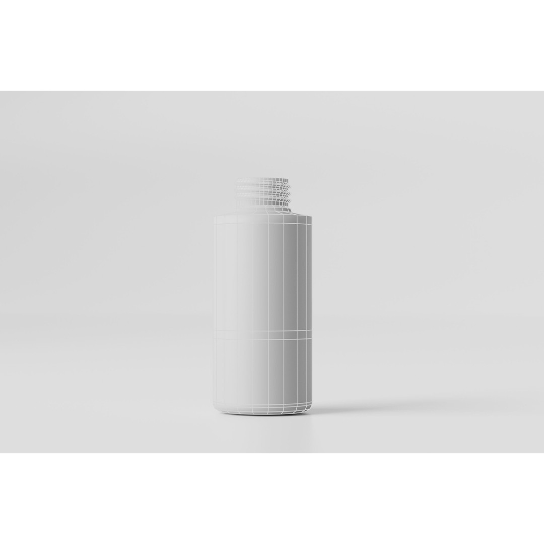 Amber Glass Airless Pump & Spray Bottle 3D Model – Low Poly, FBX, OBJ