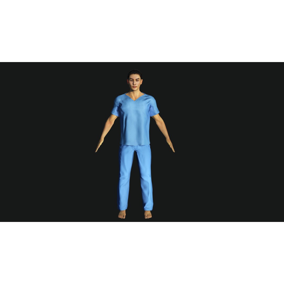 Realistic Medical Nurse Doctor Surgeon 3D Model – Low Poly Game Ready, FBX - View 16