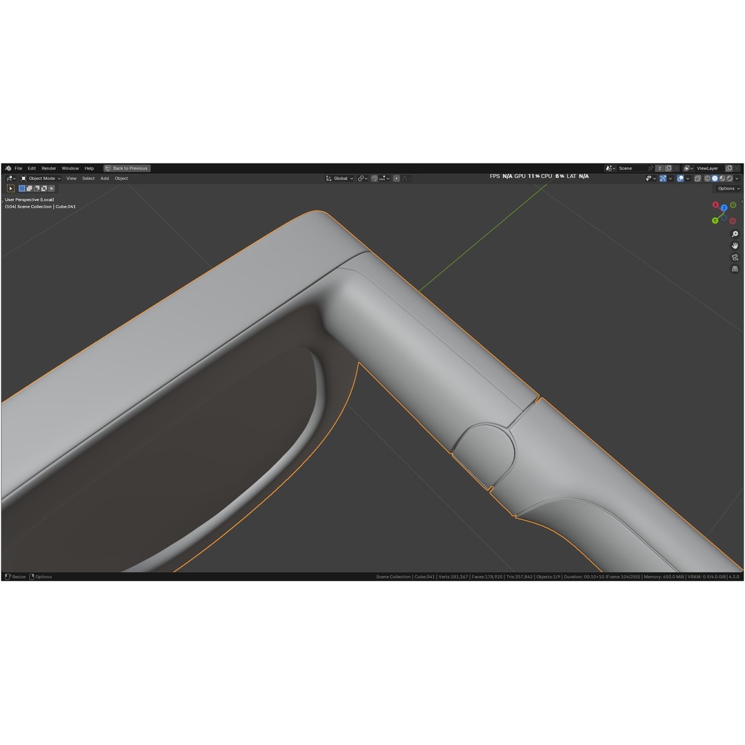 Orion AI Glasses 3D Model – Low Poly Modern Eyewear, FBX, Blender - View 25