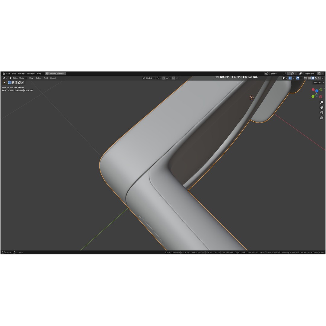 Orion AI Glasses 3D Model – Low Poly Modern Eyewear, FBX, Blender - View 26