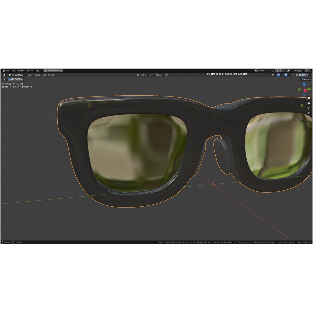 Orion AI Glasses 3D Model – Low Poly Modern Eyewear, FBX, Blender - View 33