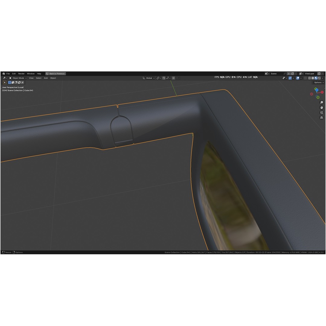 Orion AI Glasses 3D Model – Low Poly Modern Eyewear, FBX, Blender - View 35