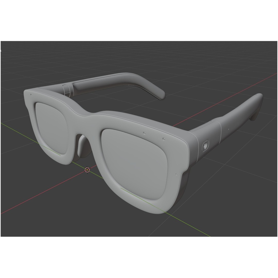 Orion AI Glasses 3D Model – Low Poly Modern Eyewear, FBX, Blender - View 8