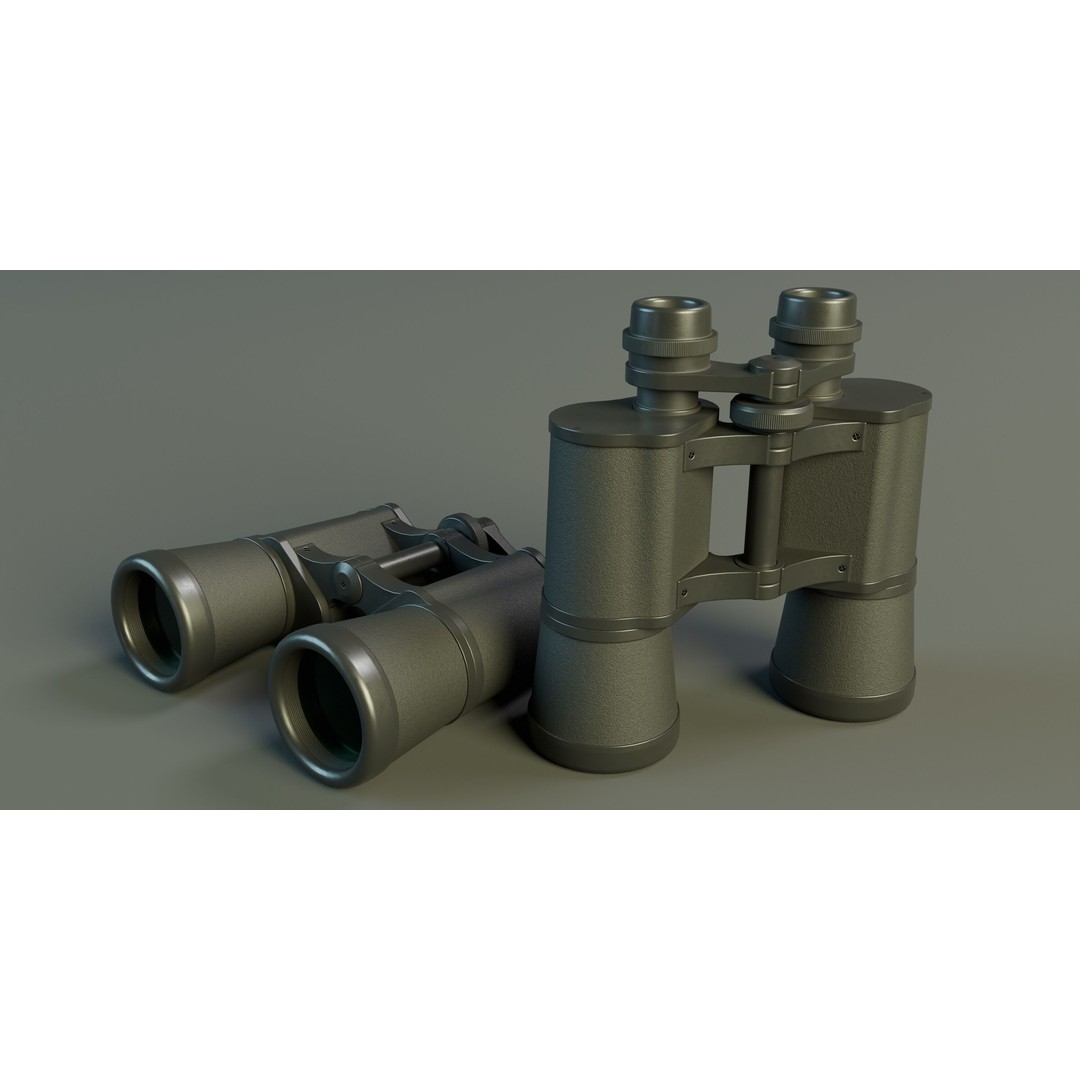 Binoculars 3D Model – Low Poly PBR Game Asset, FBX, Blender - View 4