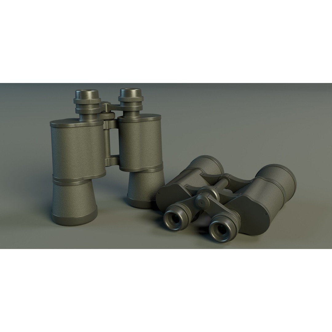 Binoculars 3D Model – Low Poly PBR Game Asset, FBX, Blender - View 5