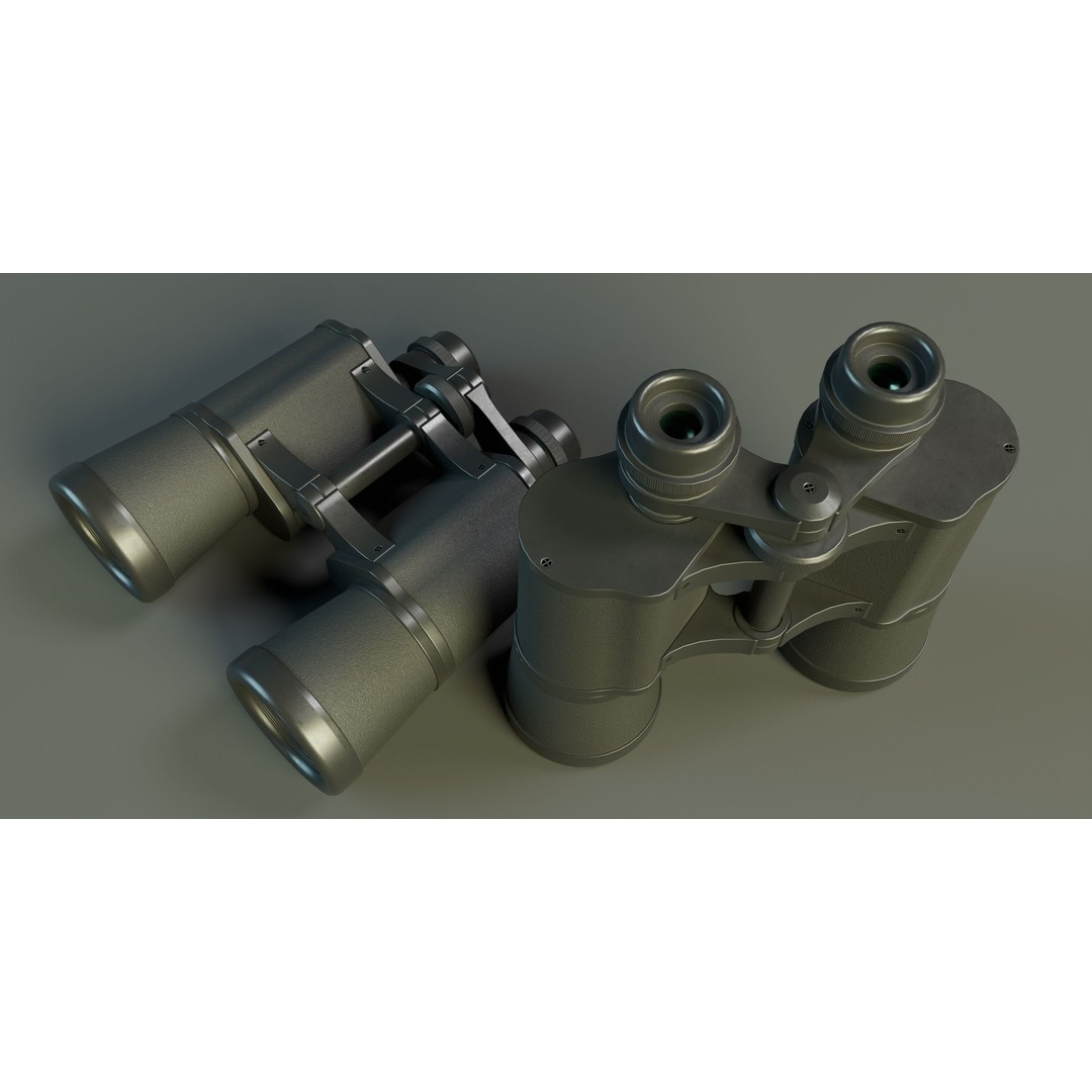 Binoculars 3D Model – Low Poly PBR Game Asset, FBX, Blender - View 6