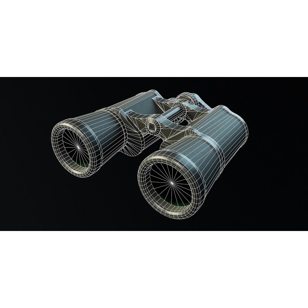 Binoculars 3D Model – Low Poly PBR Game Asset, FBX, Blender - View 8