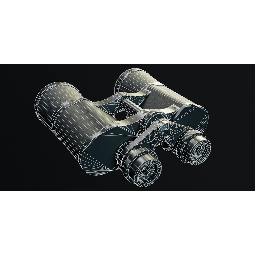 Binoculars 3D Model – Low Poly PBR Game Asset, FBX, Blender - View 9