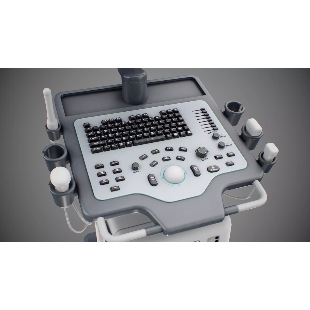 Ultrasound Machine 3D Model – Low Poly Game Ready Asset, FBX, OBJ - View 10