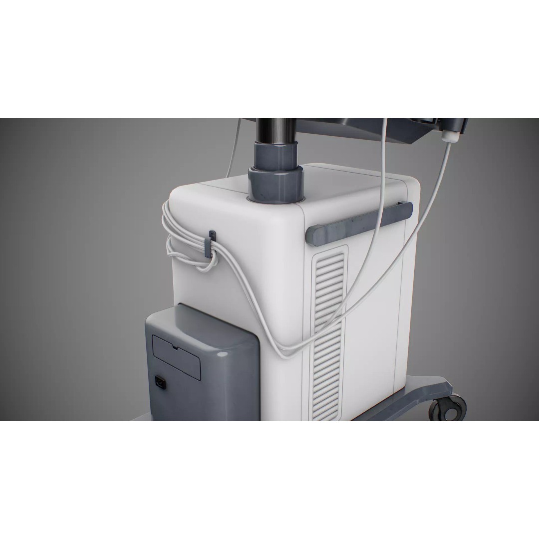 Ultrasound Machine 3D Model – Low Poly Game Ready Asset, FBX, OBJ - View 14
