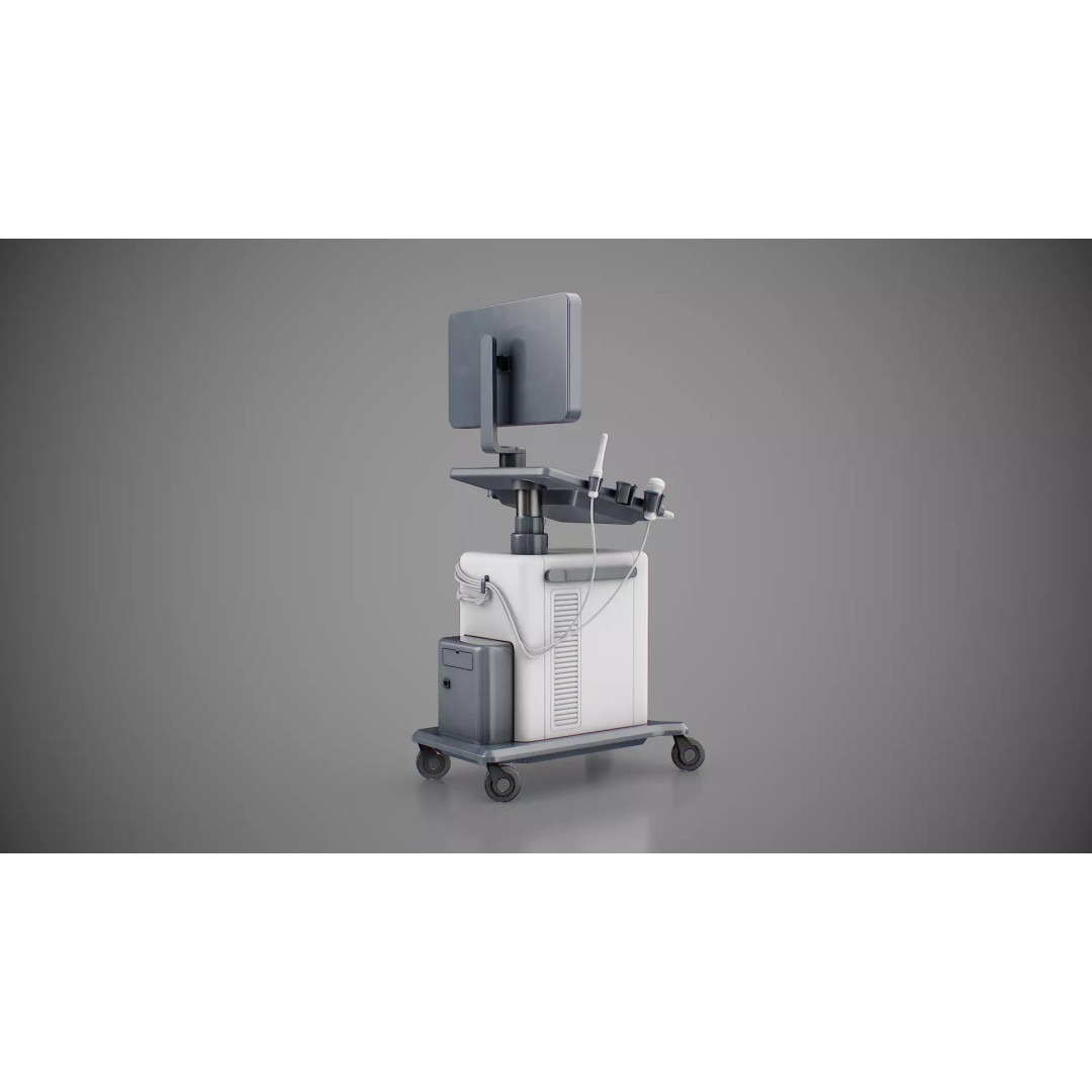 Ultrasound Machine 3D Model – Low Poly Game Ready Asset, FBX, OBJ - View 4