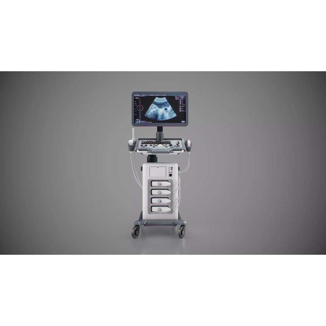 Ultrasound Machine 3D Model – Low Poly Game Ready Asset, FBX, OBJ - View 6
