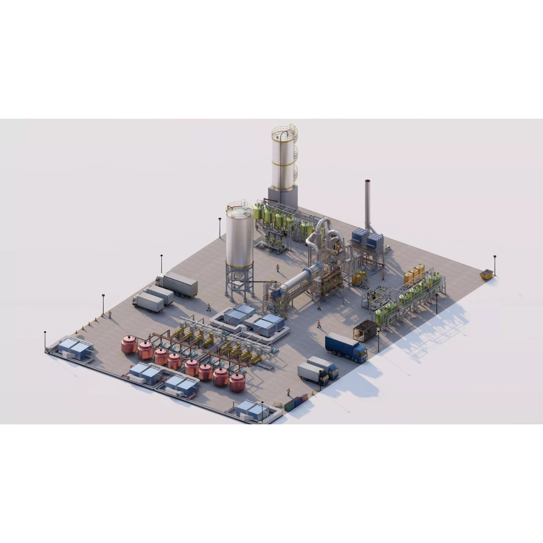 Industrial Factory 3D Model – High Poly Petrochemical Building, FBX, OBJ - View 3