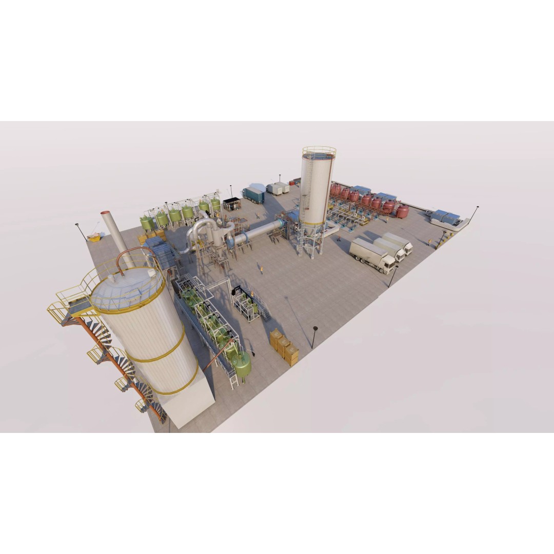 Industrial Factory 3D Model – High Poly Petrochemical Building, FBX, OBJ - View 5