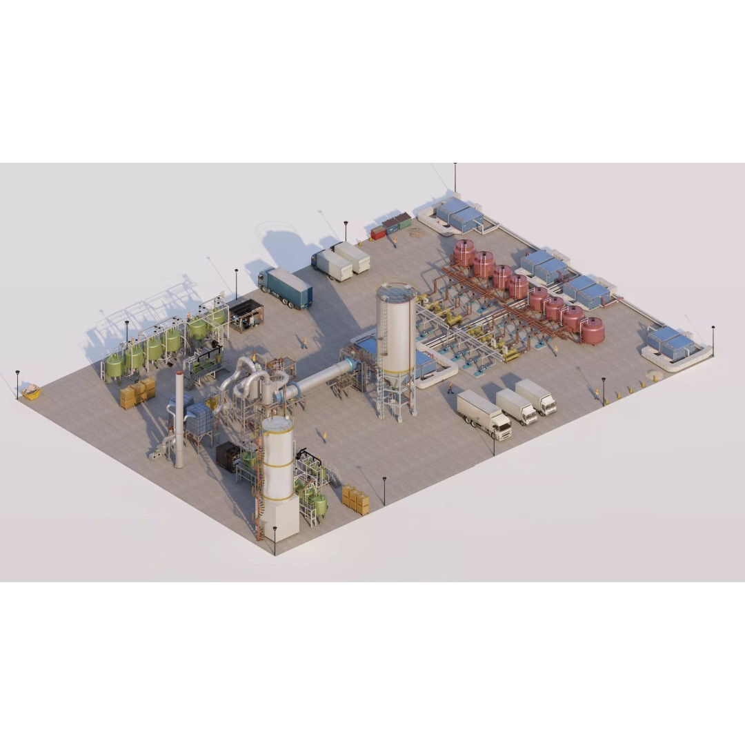 Industrial Factory 3D Model – High Poly Petrochemical Building, FBX, OBJ - View 9