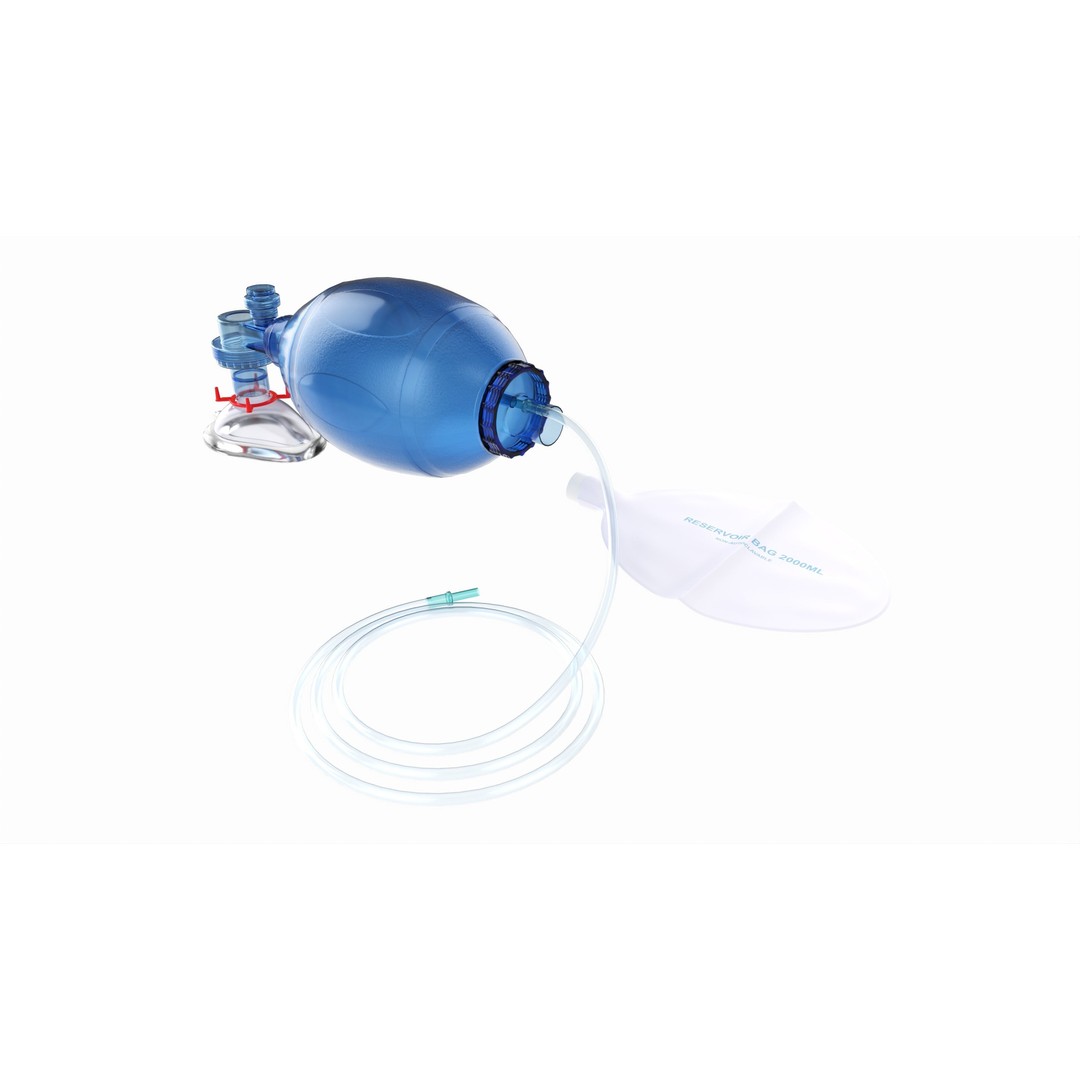 Ambu Bag Valve Resuscitation Mask 3D Model – PBR Medical Asset, FBX, OBJ - View 3