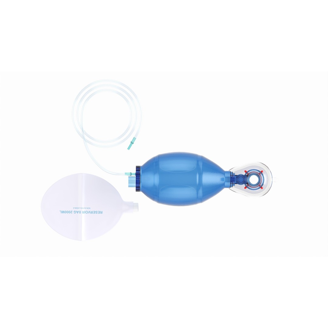 Ambu Bag Valve Resuscitation Mask 3D Model – PBR Medical Asset, FBX, OBJ - View 6
