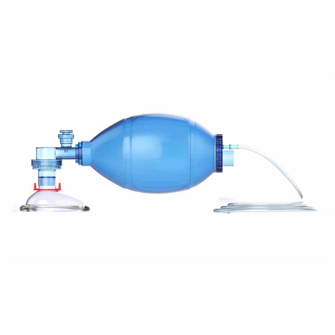 Ambu Bag Valve Resuscitation Mask 3D Model – PBR Medical Asset, FBX, OBJ - View 7