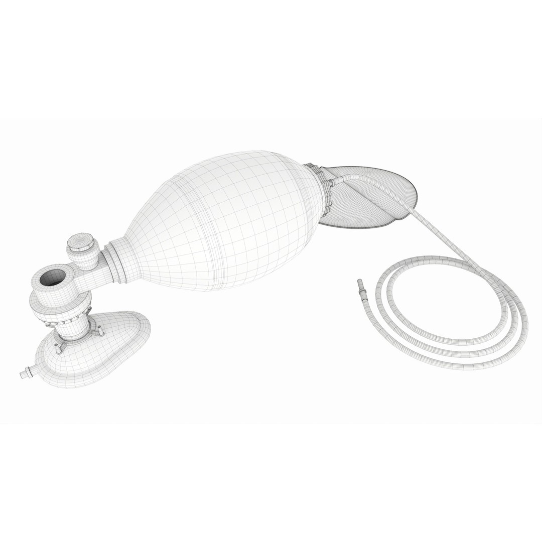 Ambu Bag Valve Resuscitation Mask 3D Model – PBR Medical Asset, FBX, OBJ - View 8
