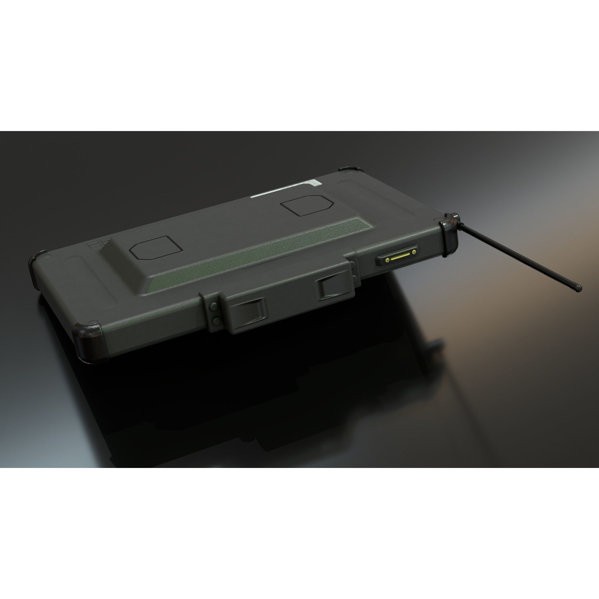 Military Tablet PC Console - Low-Poly Game-Ready 3D Model - View 10