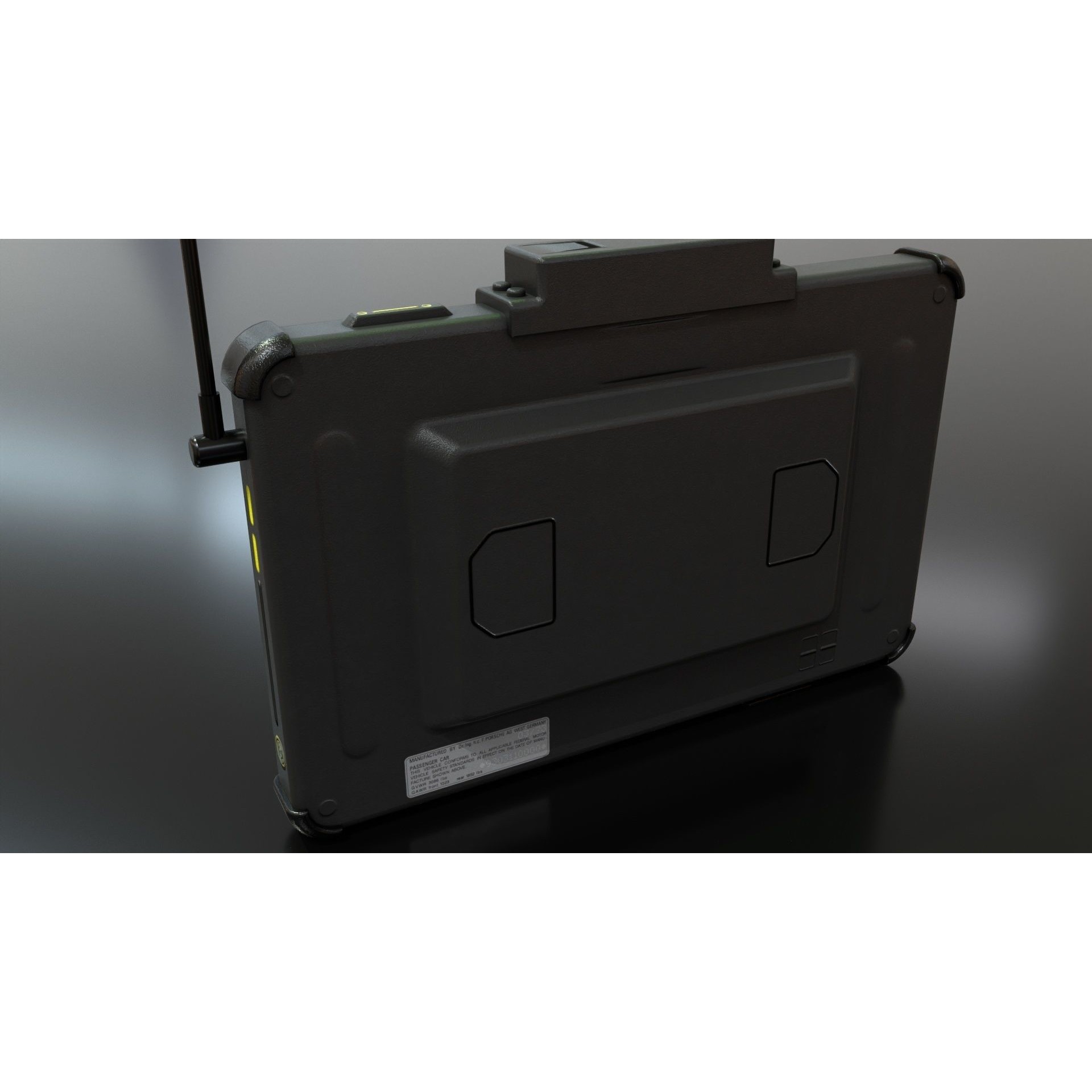 Military Tablet PC Console - Low-Poly Game-Ready 3D Model - View 13