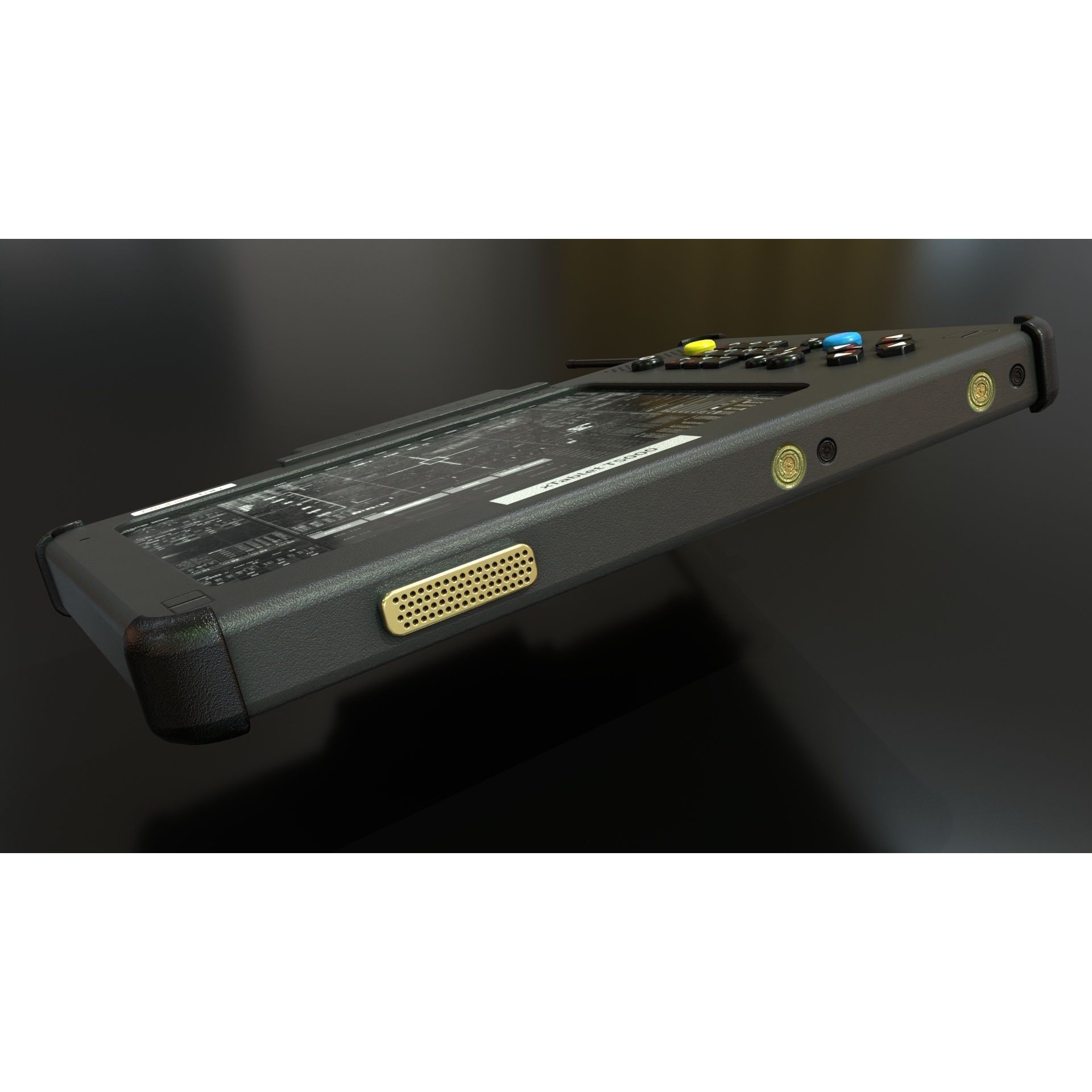 Military Tablet PC Console - Low-Poly Game-Ready 3D Model - View 14