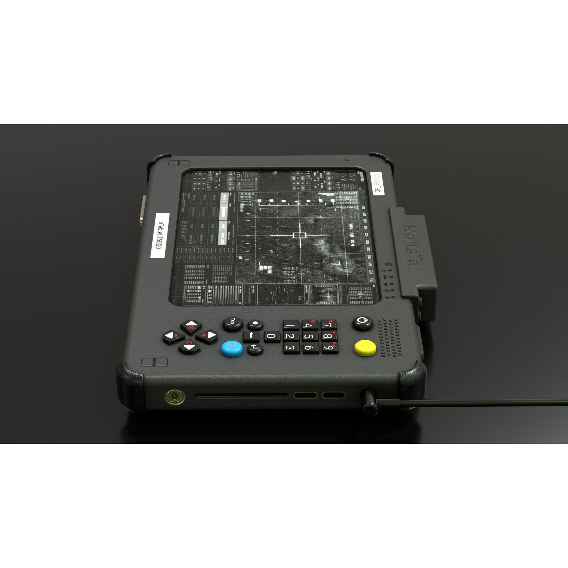 Military Tablet PC Console - Low-Poly Game-Ready 3D Model - View 22