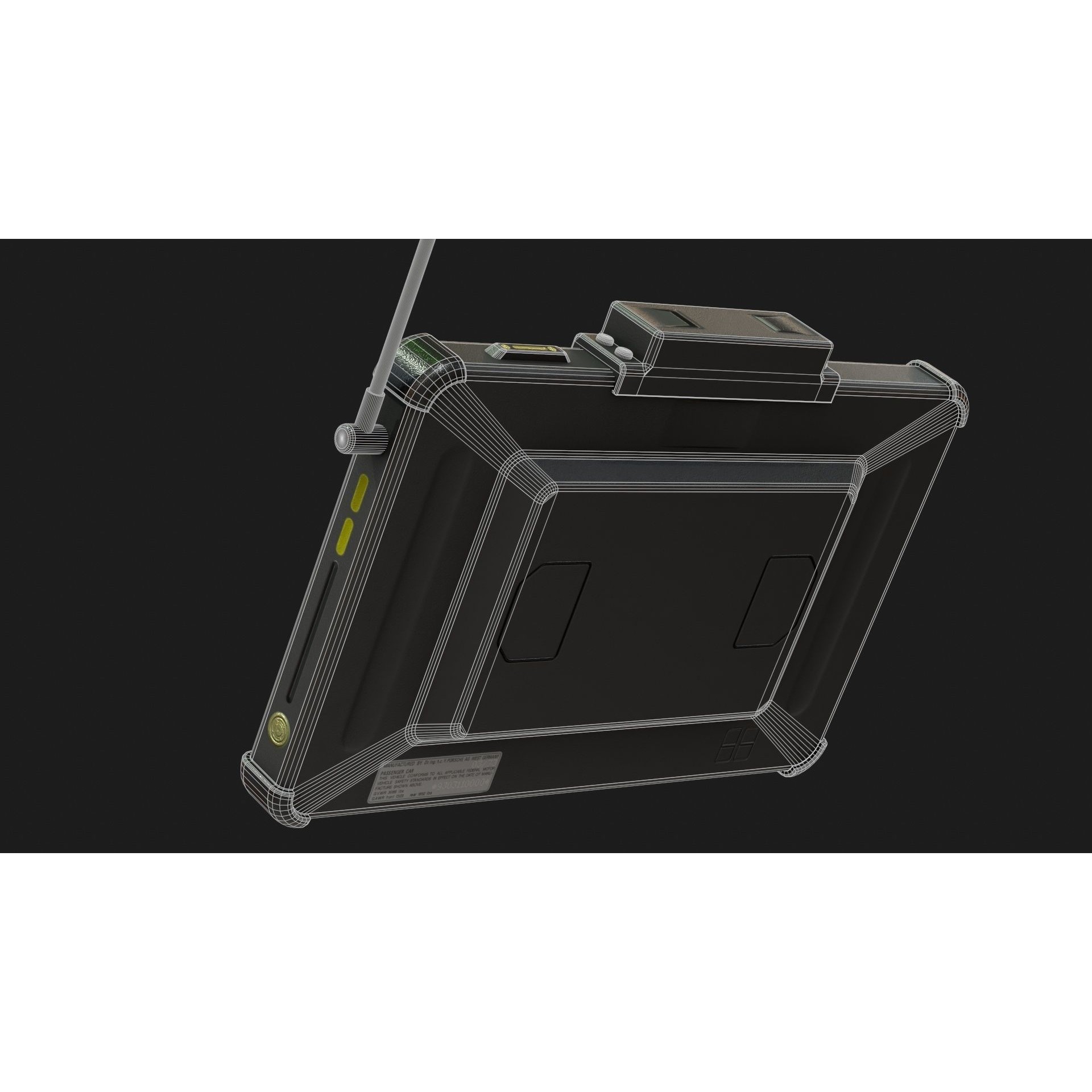 Military Tablet PC Console - Low-Poly Game-Ready 3D Model - View 26