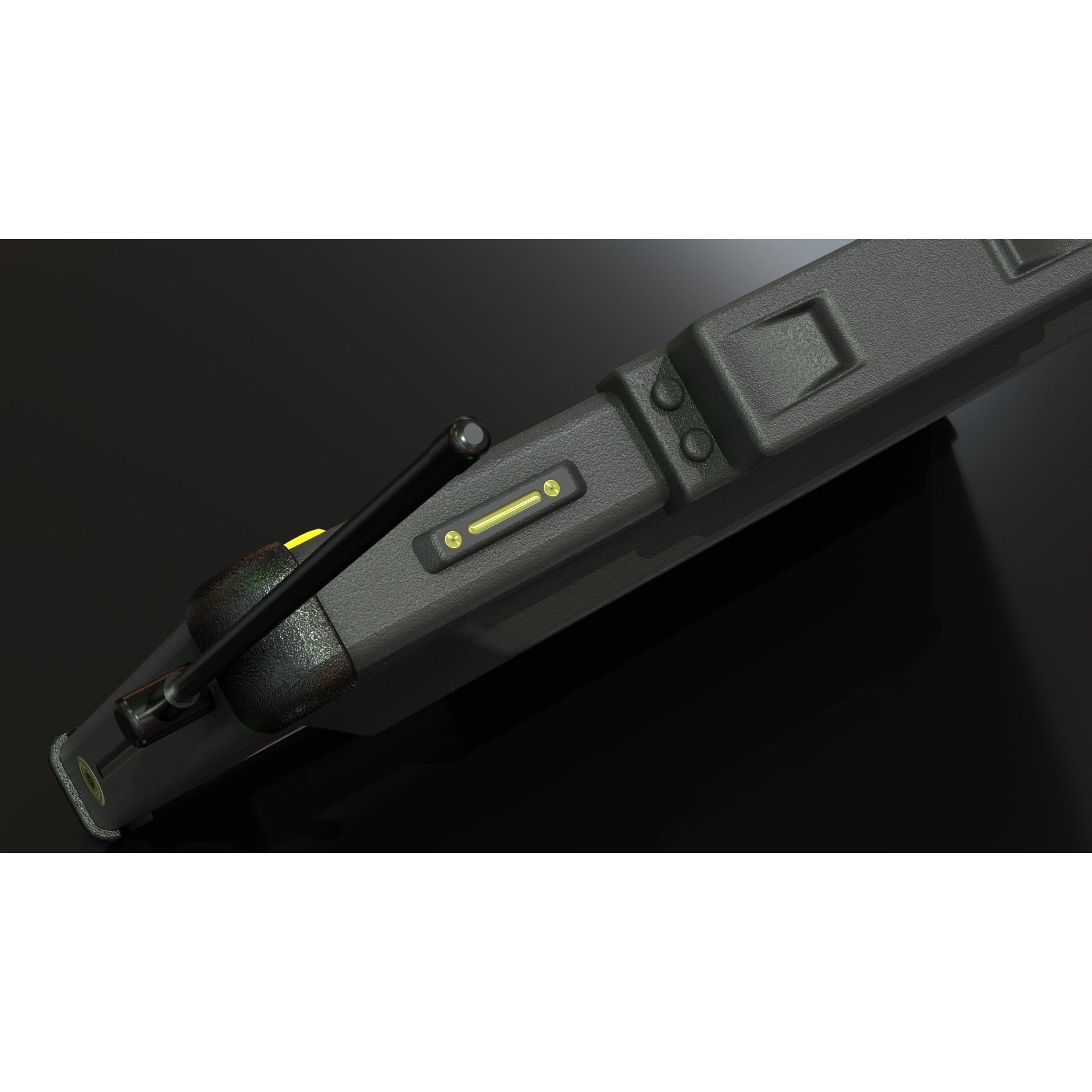 Military Tablet PC Console - Low-Poly Game-Ready 3D Model - View 5