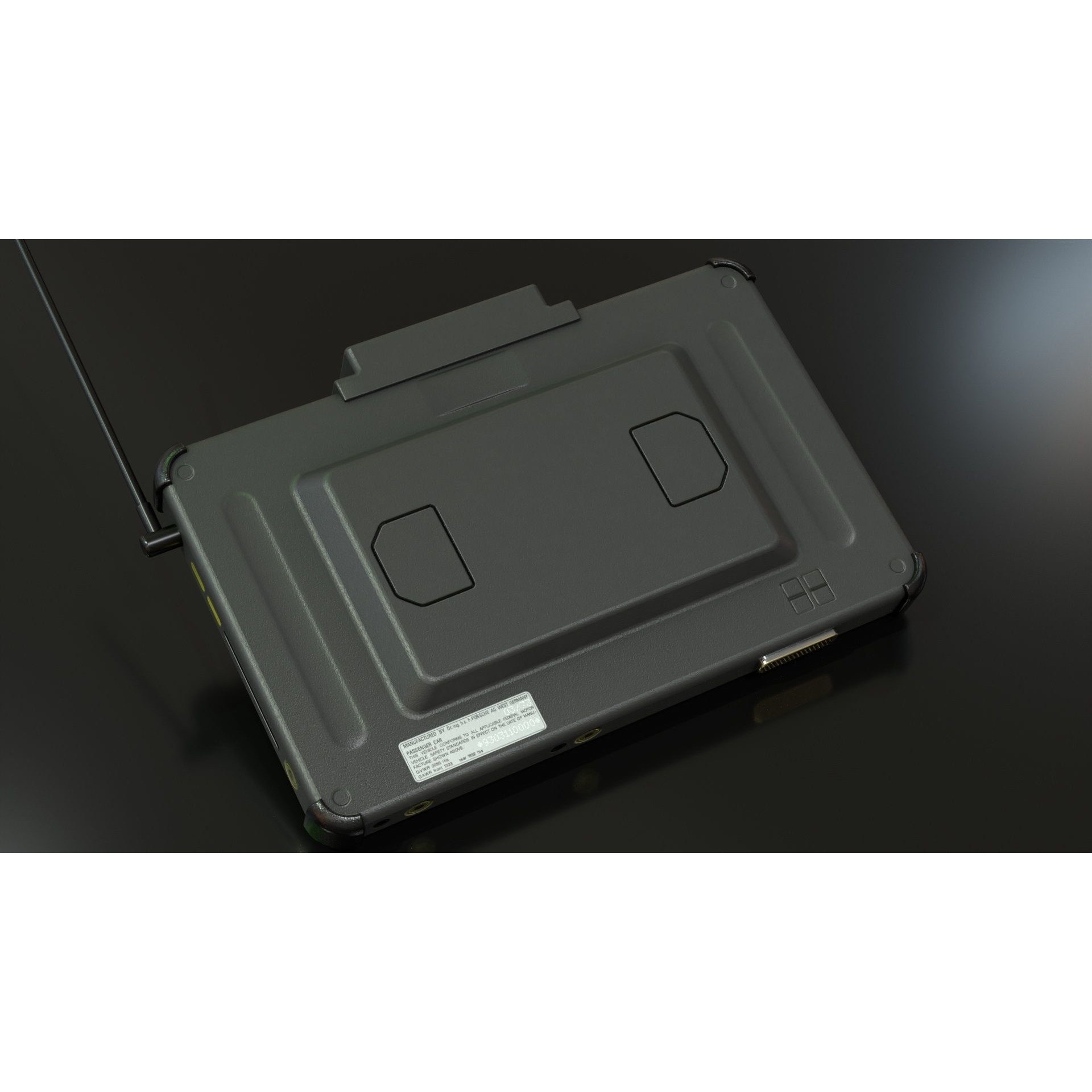 Military Tablet PC Console - Low-Poly Game-Ready 3D Model - View 9