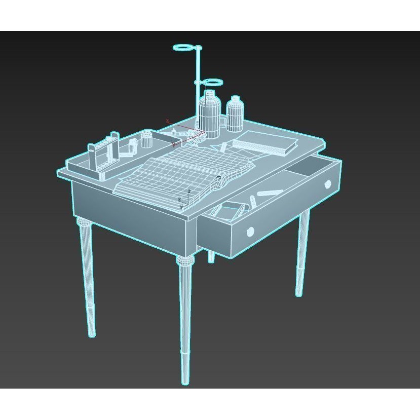 Abandoned Laboratory Table 3D Model – Realistic PBR Asset, FBX, OBJ