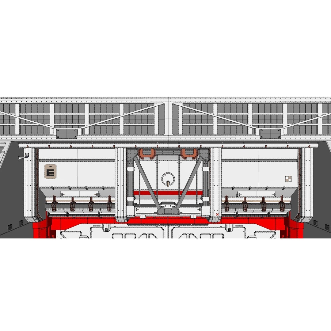 Antinuclear Gate 3D Model – Sci-Fi Exterior with Ramp, OBJ, FBX - View 25
