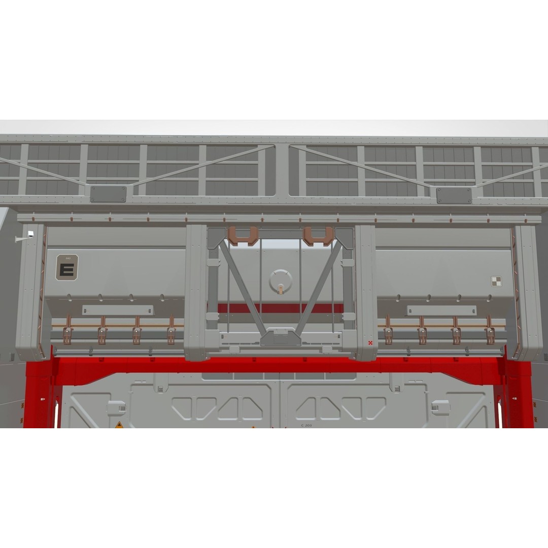 Antinuclear Gate 3D Model – Sci-Fi Exterior with Ramp, OBJ, FBX - View 9