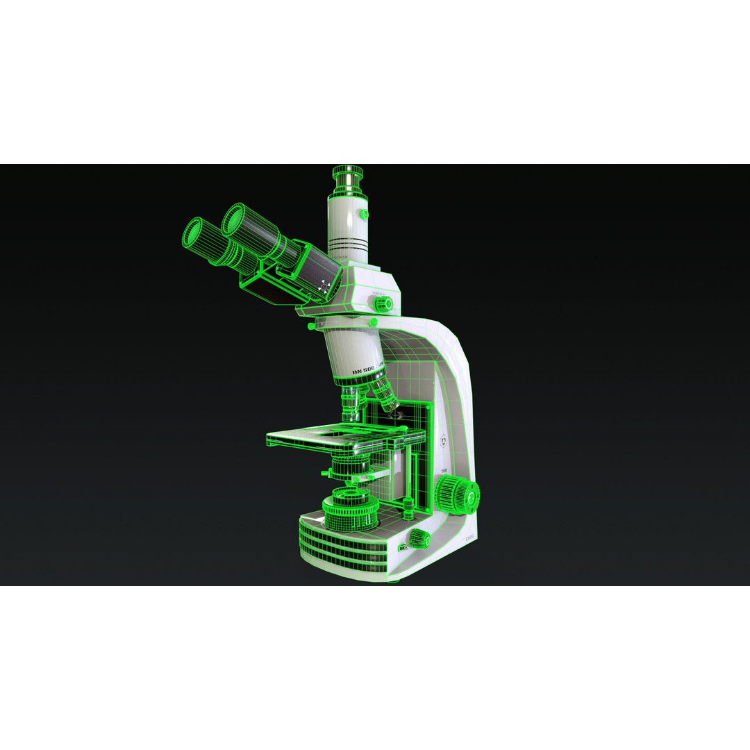 Microscope 3D Model – Low Poly PBR Asset, OBJ, FBX, Blender - View 11