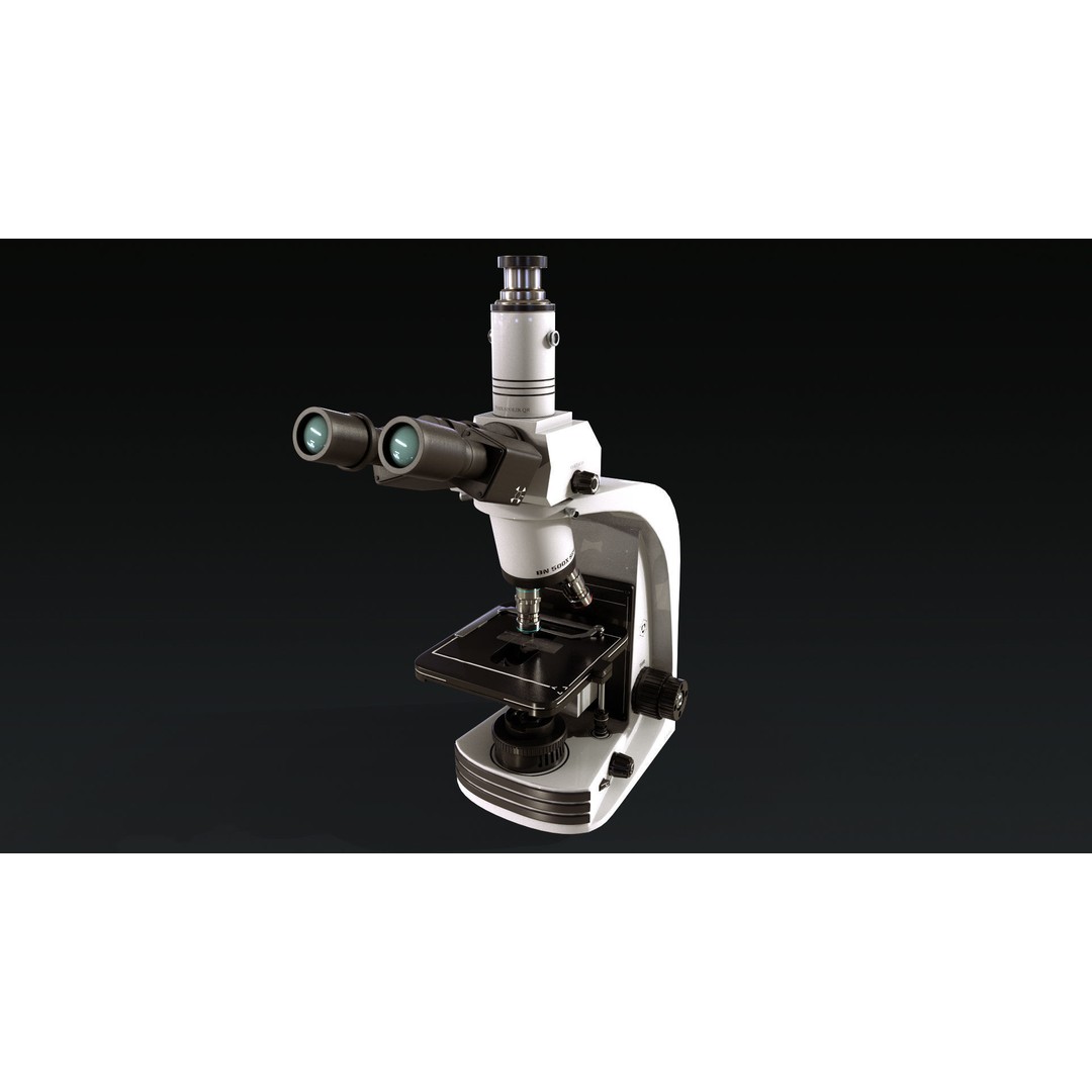Microscope 3D Model – Low Poly PBR Asset, OBJ, FBX, Blender - View 12