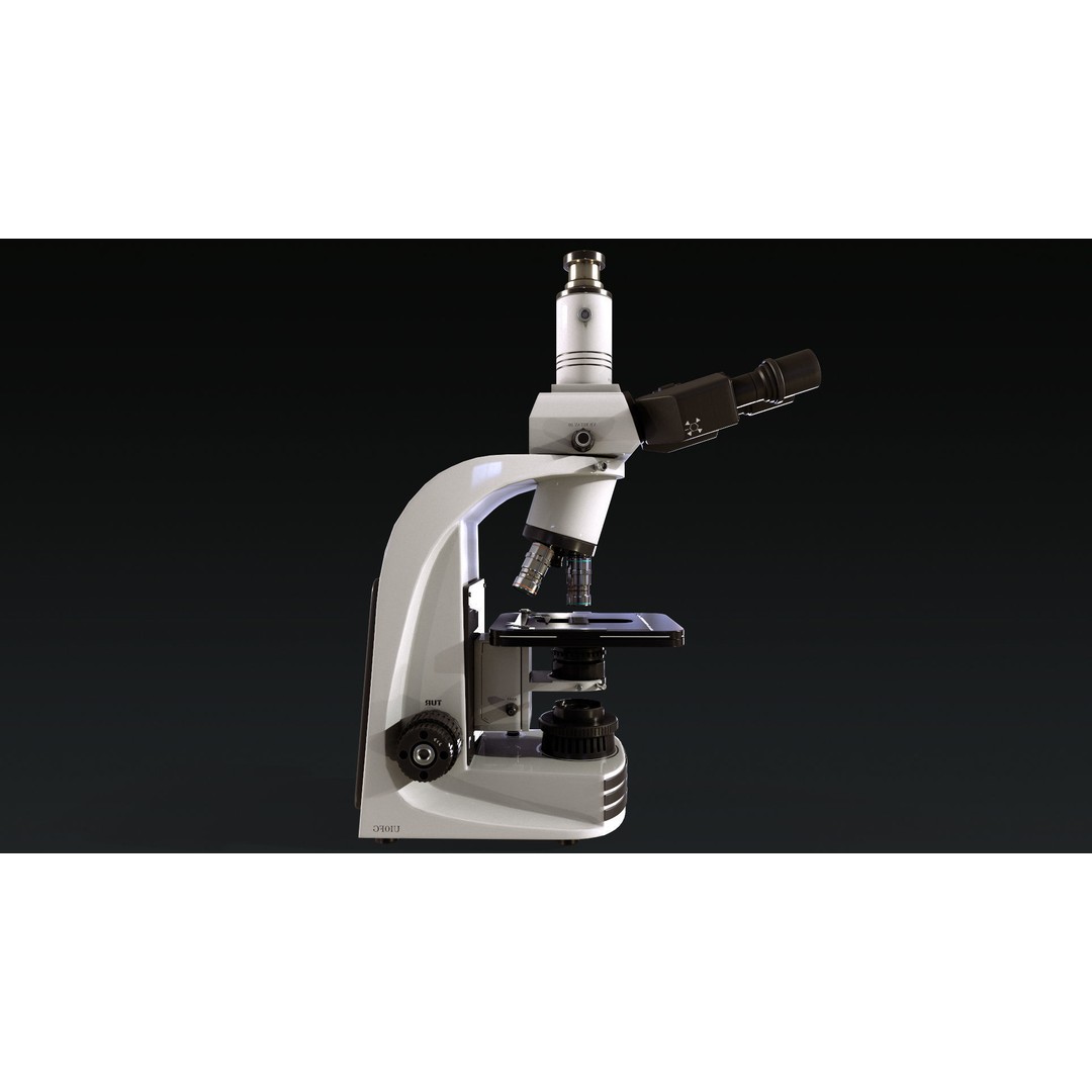 Microscope 3D Model – Low Poly PBR Asset, OBJ, FBX, Blender - View 5