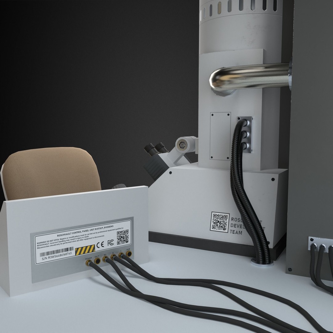 Electron Microscope 3D Model – Low Poly PBR Game Ready Asset, FBX - View 6