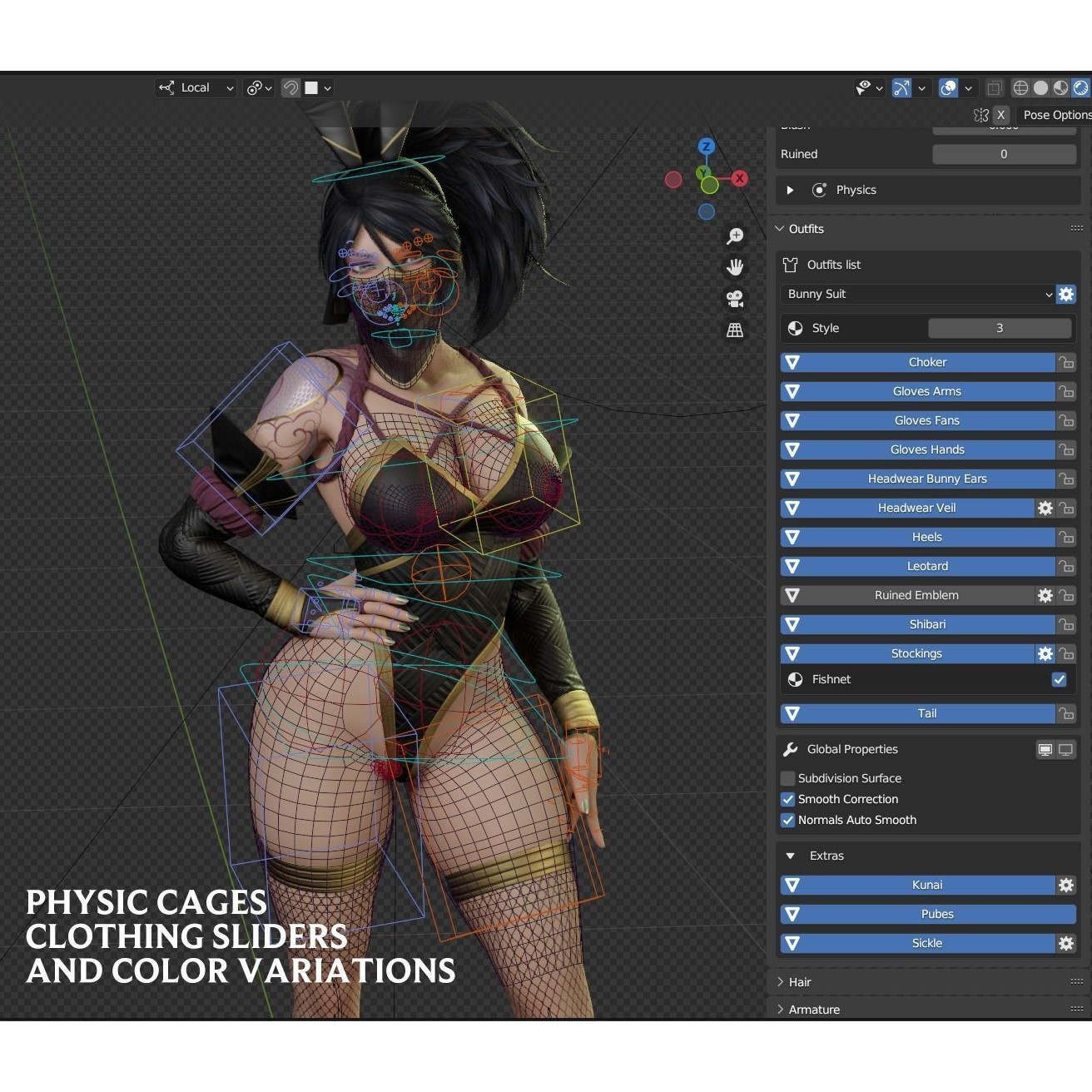 Bunny Akali - Low-Poly Game-Ready 3D Model - View 17